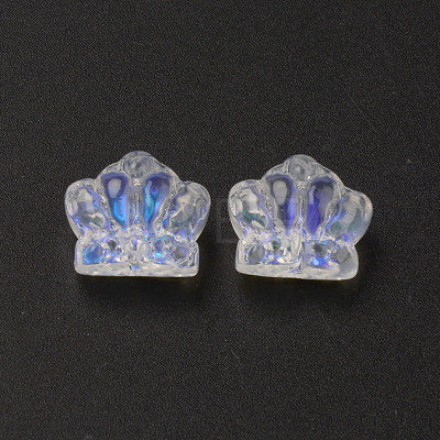 Electroplate Transparent Glass Beads GLAA-Q092-02-B01-1