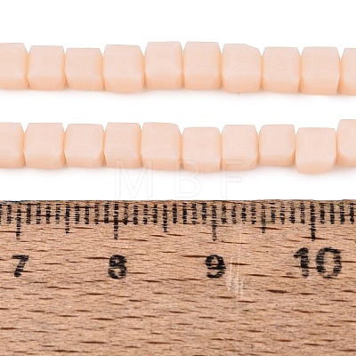 Opaque Frosted Glass Beads Strands GLAA-N072-01A-B02-1