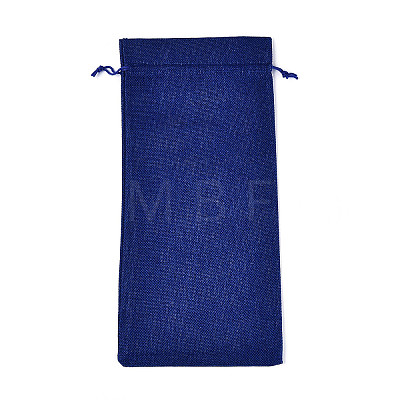 Rectangle Polyester Imitation Burlap Packing Pouches ABAG-N009-01A-07-1