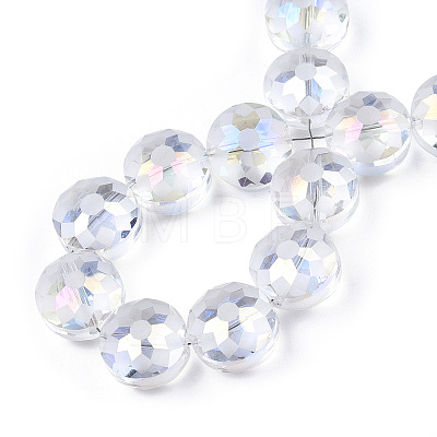 Electroplate Glass Beads Strands EGLA-Q084-12mm-10-1