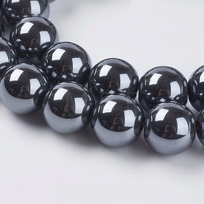 Non-Magnetic Synthetic Hematite Beads G-H1070-1-1