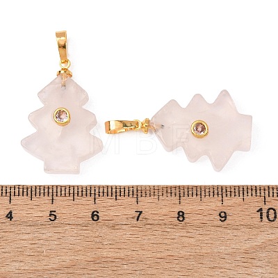 Natural Rose Quartz Pendants G-P628-04G-04-1
