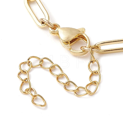 Brass Paperclip Chains Links Bracelet Making AJEW-JB01217-1