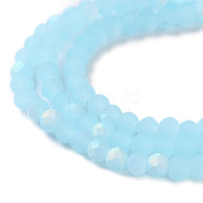 Imitation Jade Glass Beads Strands EGLA-A034-J3mm-MB04-1