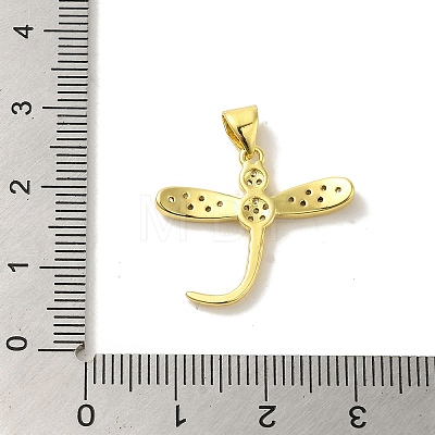 Brass Micro Pave Cubic Zirconia Pendants KK-Z042-04G-01-1