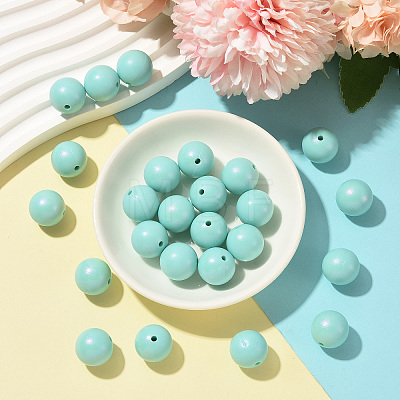 30Pcs Round Silicone Beads SIL-SZ0004-23J-1
