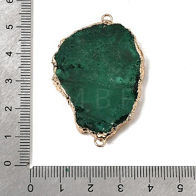 Dyed Natural Druzy Agate Slice Nuggets Links Connector Charms G-P614-04G-02-1