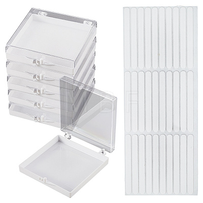 9Pcs Plastic Fake Nail Tips Storage Box CON-SP0001-15B-1