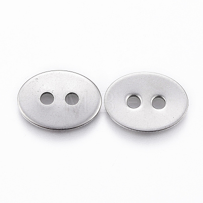2-Hole 201 Stainless Steel Sewing Buttons STAS-K154-55P-1