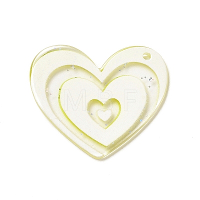 Transparent Plastic Pendants LS-KY-P014-01G-1