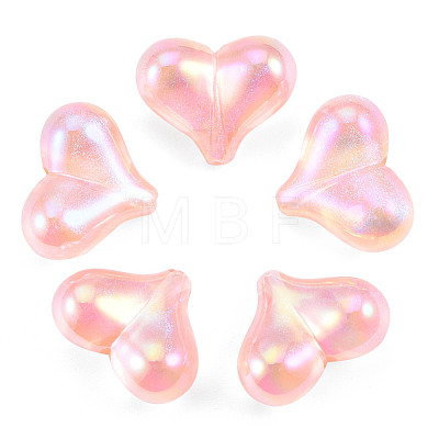 UV Plating Rainbow Iridescent Acrylic Beads PACR-T016-01A-1