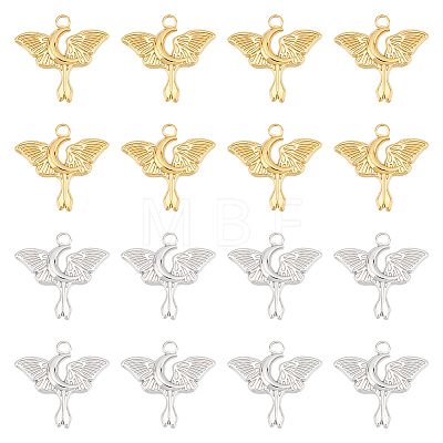 Unicraftale 12Pcs 2 Colors Ion Plating(IP) 304 Stainless Steel Pendants STAS-UN0045-04-1