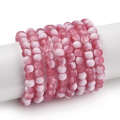 Frosted Crackle Glass Beads X1-GLAA-U001-4mm-M13-1