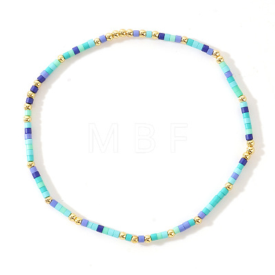 Minimalist Plastic & Brass Beads Stretch Bracelets for Women MY0437-4-1