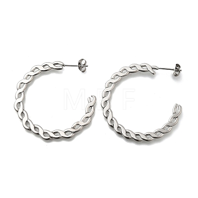 304 Stainless Steel Stud Earrings EJEW-F361-21P-1