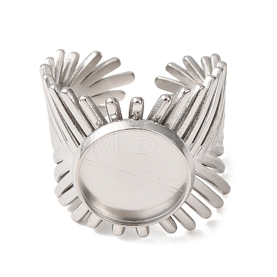 V-Shaped 304 Stainless Steel Cuff Ring Components SA-CBAC0DF-01C-P-1