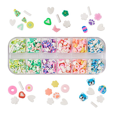 30G 6 Colors Handmade Polymer Clay Sprinkles Mix CLAY-TA0001-17-1