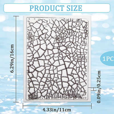 Crack Pattern Clear Silicone Stamps DIY-WH0504-50-1