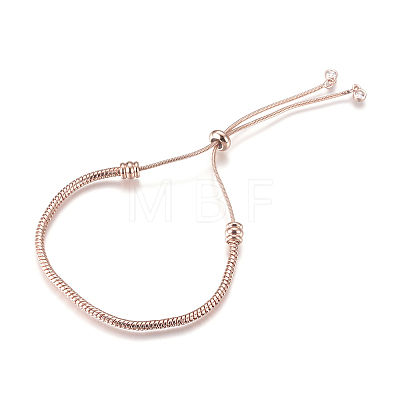 Vacuum Plating Adjustable Brass Slider Bracelet/Bolo Bracelet BJEW-CJ0001-02RG-1