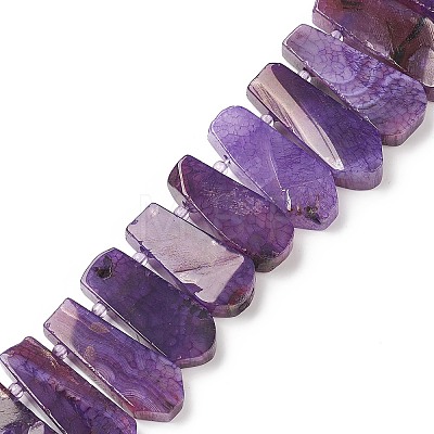 Teardrop Natural Dyed Agate Beads Strands G-L456-02F-1