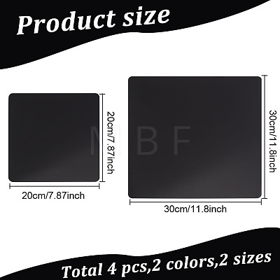 4Pcs 4 Styles Acrylic Reflection Display Board AJEW-GO0001-96-1