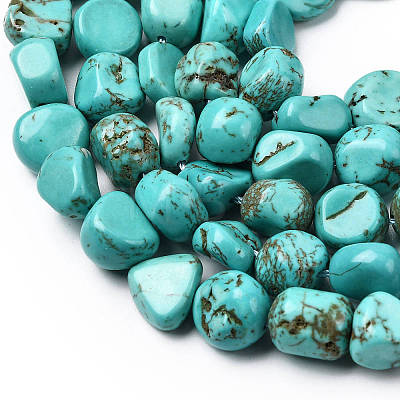 Dyed & Heated Natural Howlite Beads Strands G-B161-B06-1