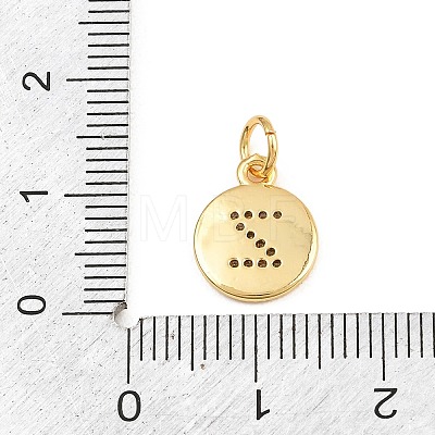 Brass Micro Pave Clear Cubic Zirconia Charms CU-CBA56CE-12G-Z-1