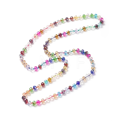5Pcs 5 Style Bling Glass Beaded Necklaces Set for Women NJEW-JN04056-1