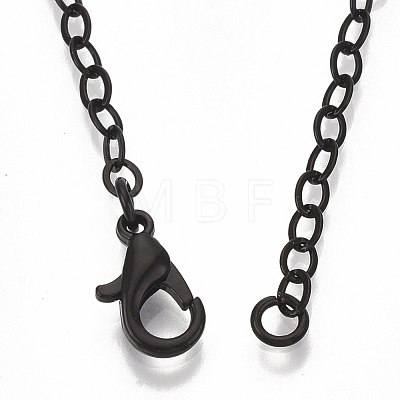 Brass Cable Chain Necklaces X-MAK-T006-06A-1