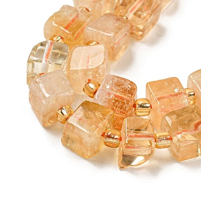 Natural Citrine Beads Beads Strands G-G053-B09-01A-1