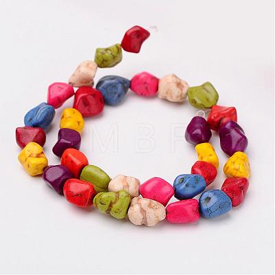 Dyed Synthetic Turquoise Chip Beads Strands TURQ-N212-08-1