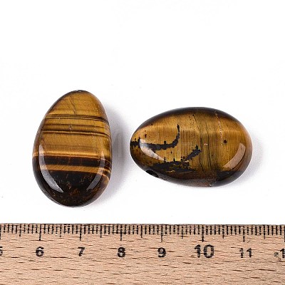 Natural Tiger Eye Pendants G-N349-08J-1