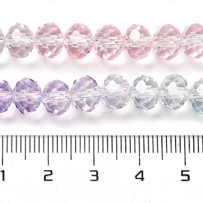 Transparent Painted Glass Beads Strands DGLA-A034-T8mm-A23-1