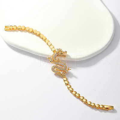 Brass Micro Pave Cubic Zirconia Link Bracelets for Women XH8609-1-1