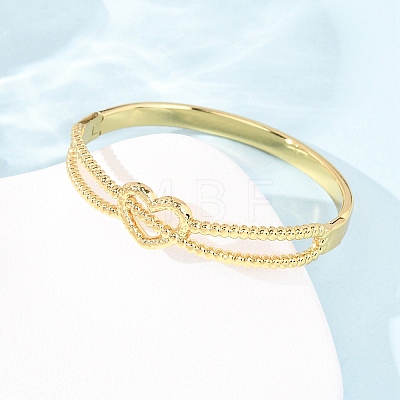 304 Stainless Steel Hinged Bangles for Women BJEW-F527-02G-1