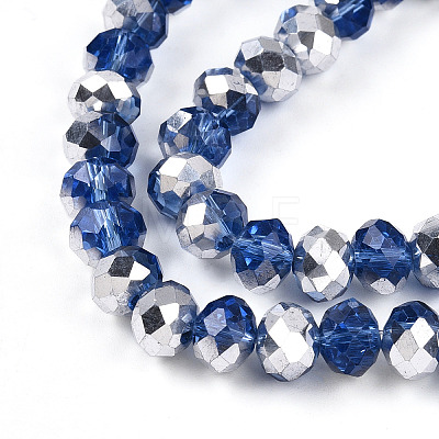 Electroplate Transparent Glass Beads Strands LS-EGLA-A034-T8mm-M03-1