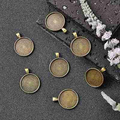 Tibetan Style Alloy Pendant Cabochon Settings LS-TIBEP-Q045-048AB-NR-1