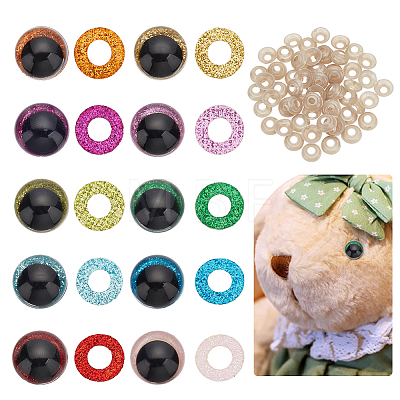 10 Bags 10 Colors Plastic Doll Eyes FIND-PH0018-07-1
