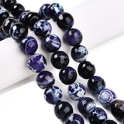 Dyed Natural Agate Beads Strands G-T141-01A-05-1