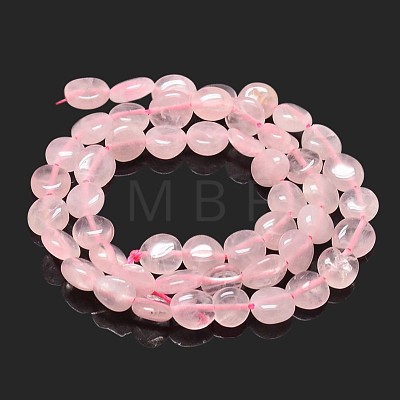 Natural Rose Quartz Nuggets Beads Strands X-G-J335-19-1