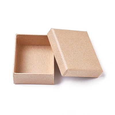 Rectangle Mini Kraft Paper Mache Boxes with Lids CON-WH0072-85-1
