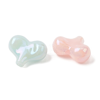UV Plating Opaque Acrylic Beads OACR-G058-16B-1