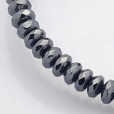 Electroplate Non-magnetic Synthetic Hematite Beads Strands G-J208B-M-1