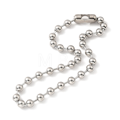 Tarnish Resistant 304 Stainless Steel Ball Chain Necklace & Bracelet Set STAS-D181-02P-02B-1