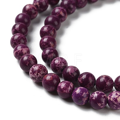 Synthetic Imperial Jasper Dyed Beads Strands G-D077-A01-01D-1