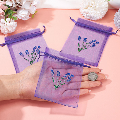 20Pcs Polyester Mesh Sachet Packing Drawstring Bgas ABAG-TA0002-20D-1