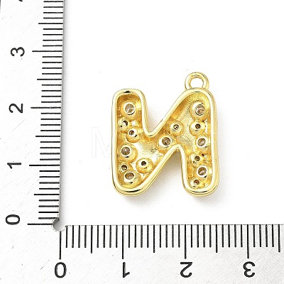 Brass Micro Pave Clear Cubic Zirconia Pendants KK-I476-02G-N-1