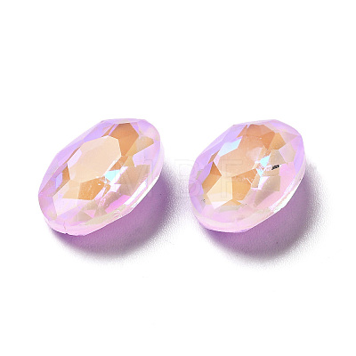 Mocha Fluorescent Style Glass Rhinestone Cabochons X-GGLA-M005-01A-371MK-1