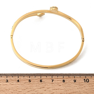 304 Stainless Steel Hinged Bangles for Women BJEW-D408-17G-1