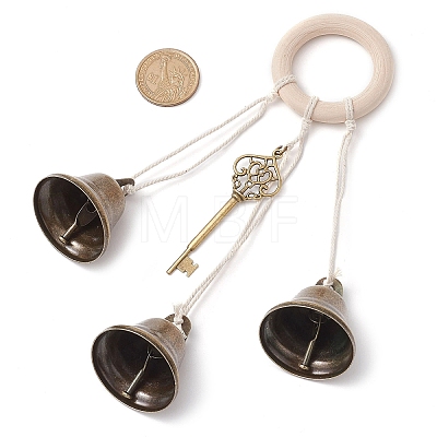 Iron Bell Pendant Decoration HJEW-JM02479-1